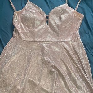 Speechless homecoming dress, light pink, glitter, zip up back.
